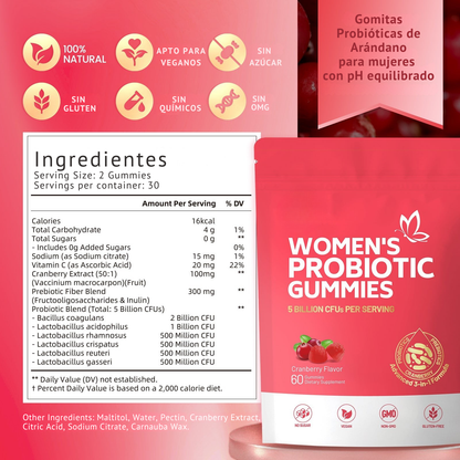 Probiótico Femenino - Gomitas para tu Balance Íntimo